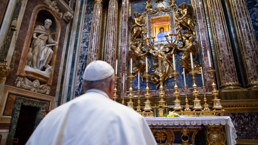 POPE FRANCIS - SANTA MARIA MAGGIORE - WORLD ROSARY DAY 2024