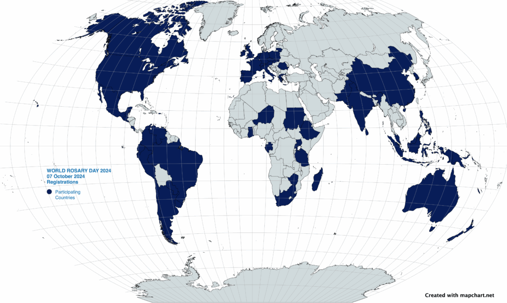 WORLD ROSARY DAY 2024 - MAP
